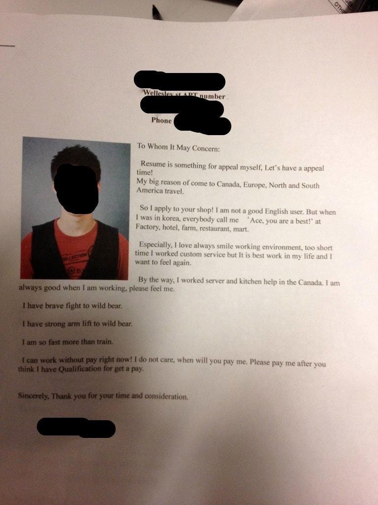 11 Extremely Funny Cover Letters That People Actually Sent - Vappingo